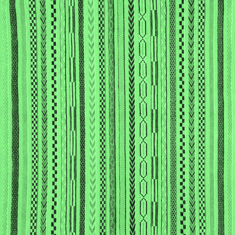 Tapis lavables à la machine à motif abstrait vert émeraude 2276, Carré 7 pi