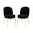 Teddy Fabric Dining Chair with Golden Legs (Set of 2)-944659724