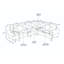 Lazara 4 - Piece Beige White Corner Sectional  L Shaped Sofa-100344032-99217906