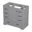 Meuble-lavabo 36 po sans lavabo, base d'armoire seulement, six tiroirs-124432903