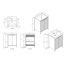 Ensemble de meuble-lavabo simple autoportant 24 po avec plateau en résine 24 po