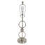 Ensemble de lampes de table 22,5 po, paire de lumières assorties modernes en acier à cercle ouvert (acier brossé)