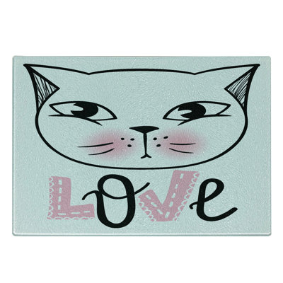 Planche à découper en verre pour chat East Urban Home
