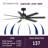 Pendry 56 inch Indoor/Outdoor Ceiling Fan - Black with Brushed Nickel Accent-98424645-98424646