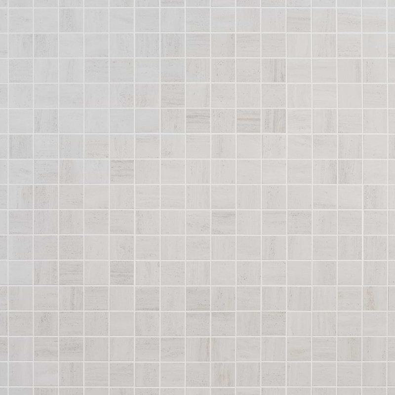 Nashville Beige 2X2 Matte Porcelain Mosaic Tile, White Matte