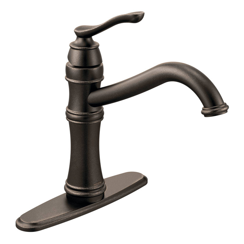 Robinet de cuisine à poignée simple Belfural Duralock avec Duralock ™ et conduites d'alimentation, Sans douchette latérale