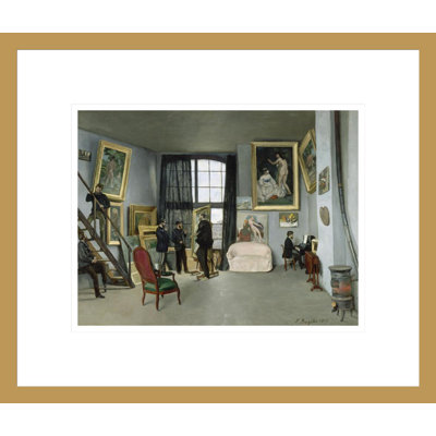L'Atelier de Bazille 9 rue de la Condamine à Paris Astruc ou Monet Manet Bazille Edmond Maitre au piano par Frederic Bazille