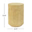 Table d'appoint cylindrique, texture semblable au bois, couleur brun antique