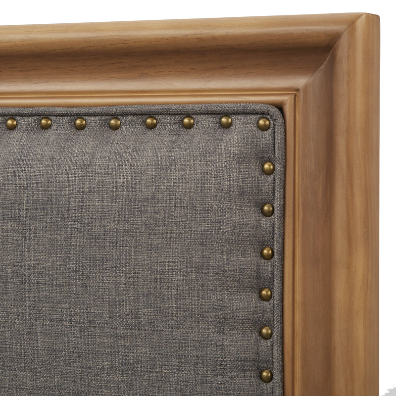 Chittum Upholstered Platform Bed, Brown/Gray