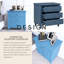 Table de chevet en pin avec 3 tiroirs et rails coulissants-337234743