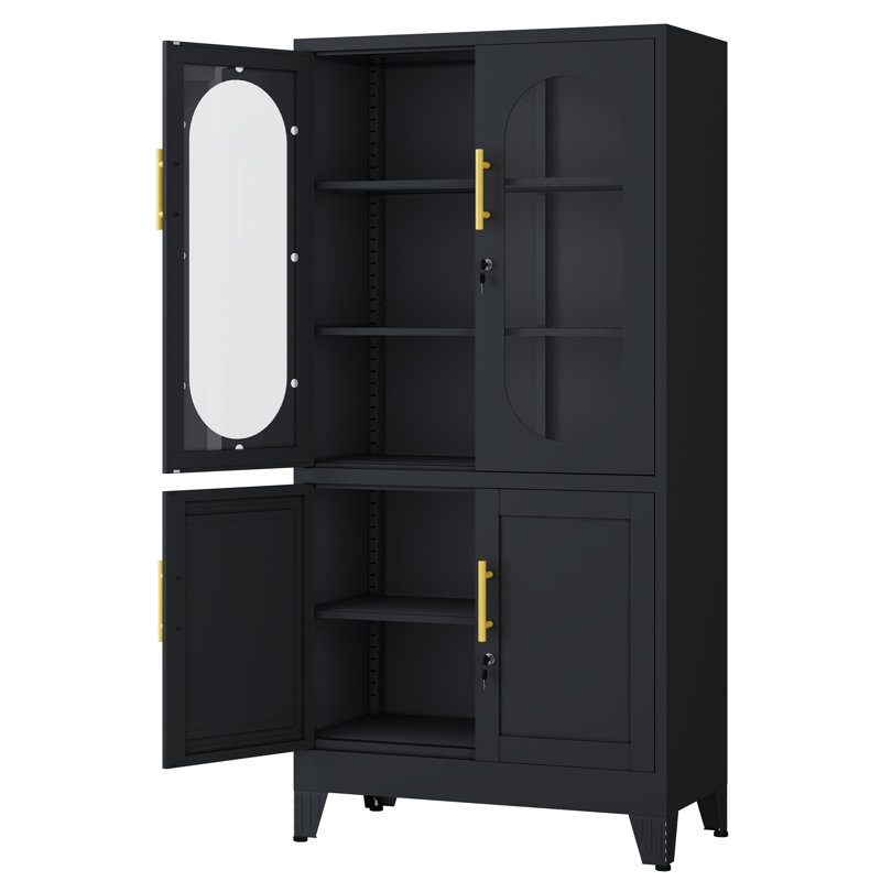 Modern style metal cabinet, Black