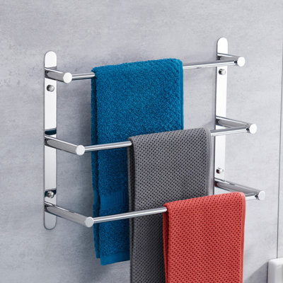 23.6" Bathroom Wall Mounted Towel Rack SUS304 Stainless Steel