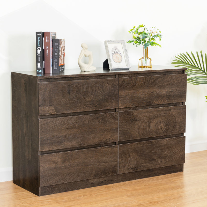 Marrietta 45.24'' W 6 - Drawer Dresser, Gray