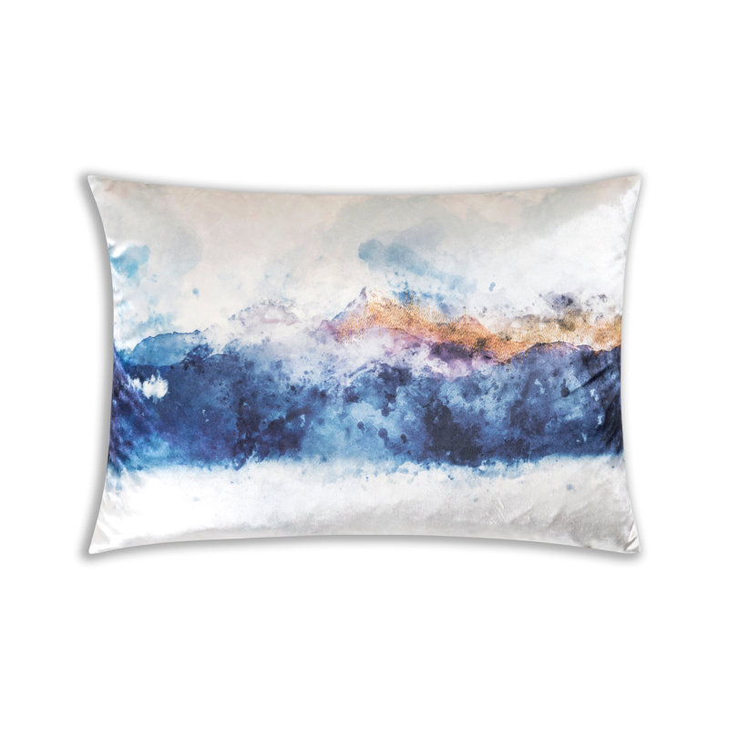 Coussin décoratif en velours à motif aquarelle Cloud9 Design Bali 20 po x 14 po
