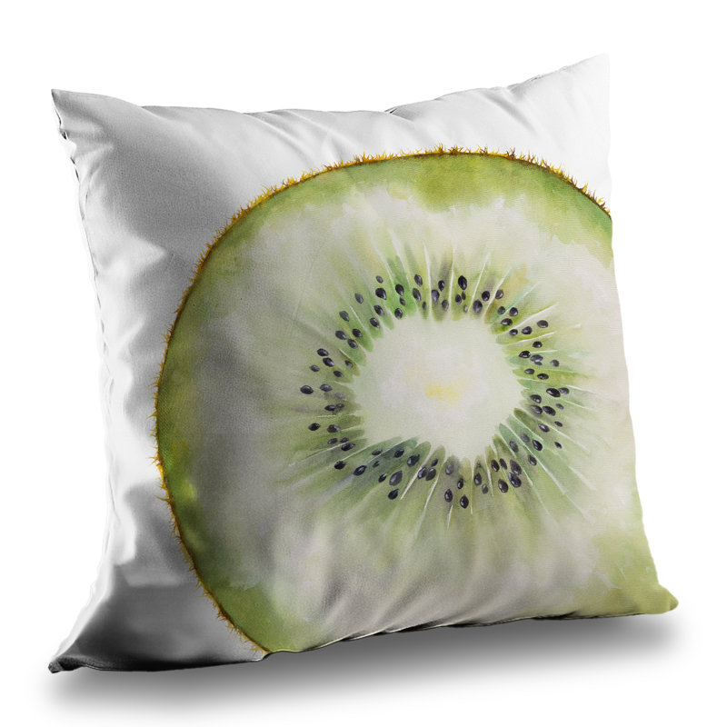 Kiwi Slice - Kitchen Exotic Poly Twill Throw for Home Decor