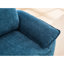 Chaise longue avec et rangement - Coussin en chenille bleu confortable-445464301
