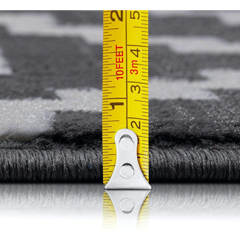 Ehlers Machine Woven Grey Indoor Rug, Rectangle 80 x 150cm