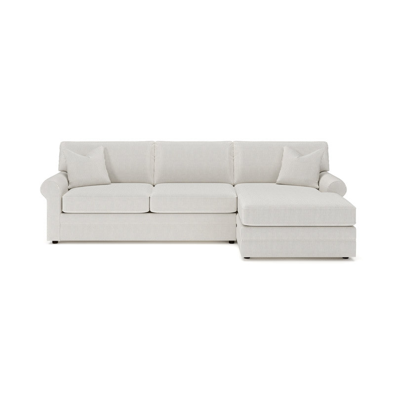 Charlie 2-Piece Sofa With Chaise Sectional, Cruise Adrift, Cruise Adrift