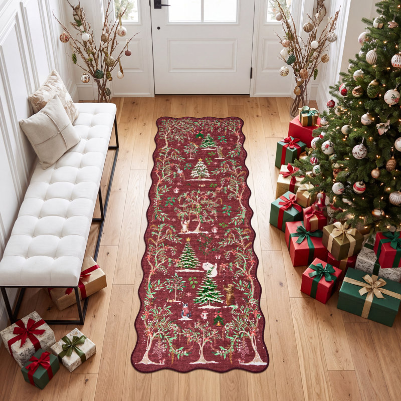Rectangle Animal Print Washable Area Rug, 60*180cm