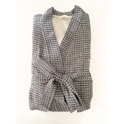 Cotton Gender Neutral Mid-Calf Bathrobe with Pockets