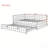 Full Size L-Shaped Upholstered Daybed with Twin Trundle and USB Ports, Beige, Modern Square-Block Design-346798291