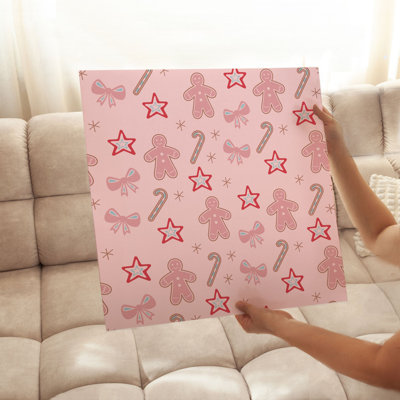 Holiday Christmas Stars & Ginger Bread Cookie Pattern I Modern Unframed Art Print -  The Holiday Aisle®, DB4B1112E41D49A593E48F01B991EBCA