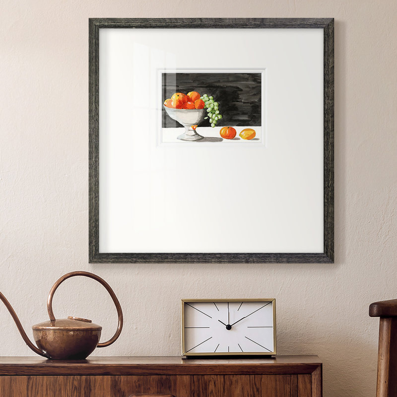 «Watercolor Fruit Bowl Iompemium», reproduction encadrée, H 17 po x l 17 po x P 1,25 po