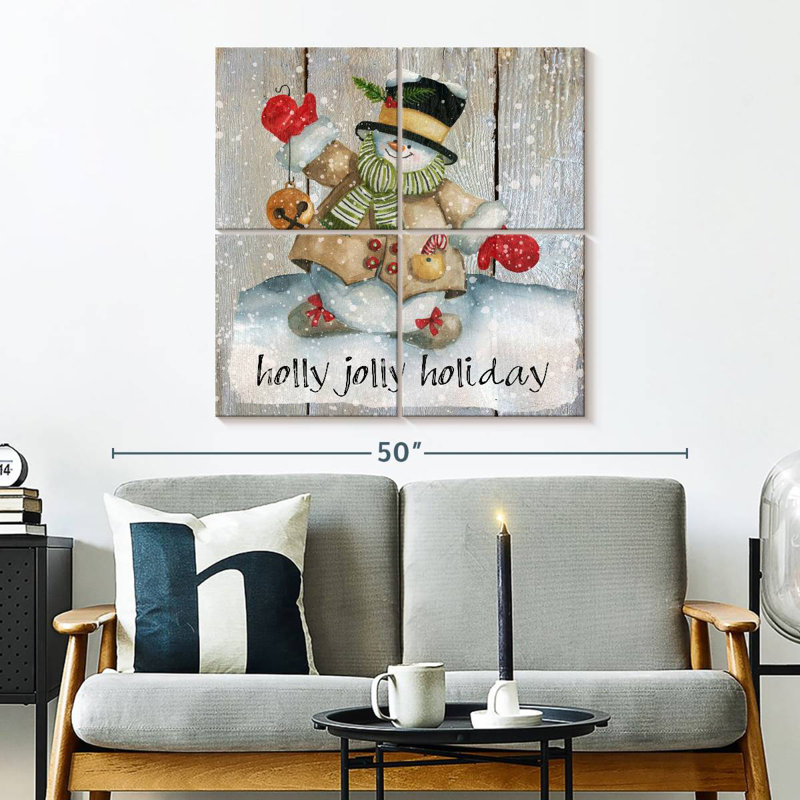 Bonhomme de neige Lelend Holly Jolly, H 32 po x l 32 po
