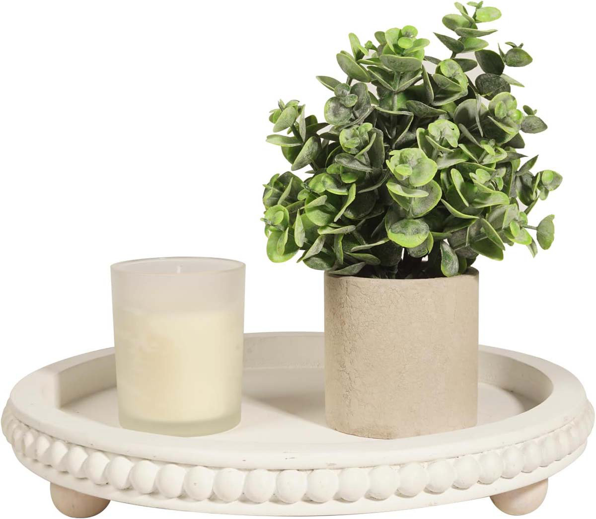 Ophelia & Co. Wooden White Decorative Trays For Coffee Table,Modern — free download