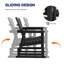 Fauteuil oscillant d'extérieur Hdpe toutes saisons, balançoires de véranda robustes avec grain de bois réaliste, mouvement silencieux et fluide pour le patio, le jardin et la pelouse, noir (ensemble de 2)-127669413