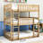 Kaio Twin Over Twin Over Twin Wooden Triple Bunk Bed With Ladders And Guardrails-1251423081