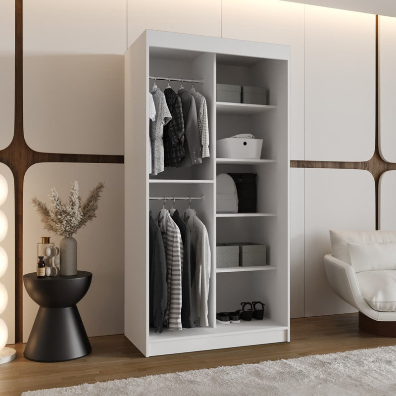 Taiya Manufactured Wood Wardrobe, White