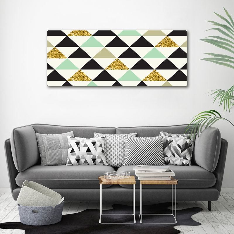 Colourful Triangles 1 Piece Painting on Canvas