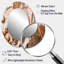 Or et blanc géométrique Serenity II - grand miroir mural ovale sur métal-794587898