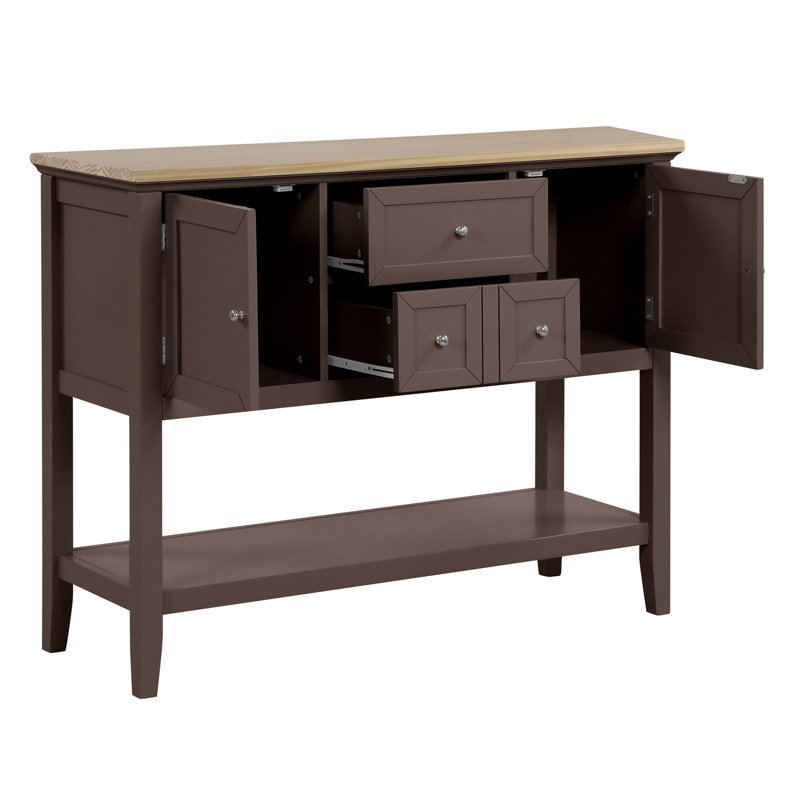 Buffet 44 po avec rangement ChicCraft - brun et blond, Brun / Naturel