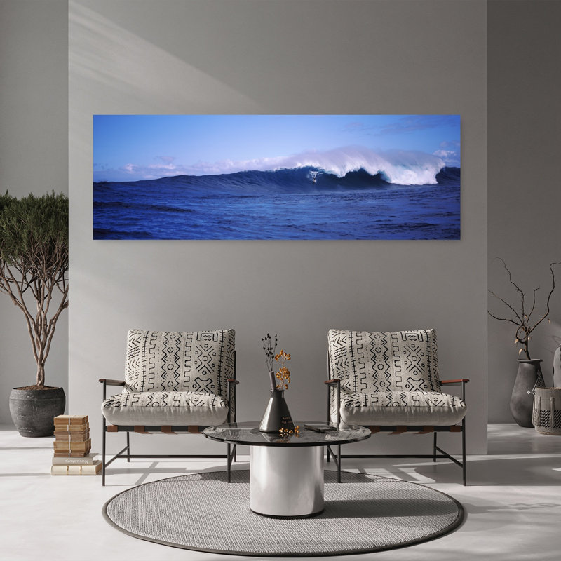 Surfer In The Sea Maui Hawaii USA by Dan Merkel - Wrapped Canvas Panoramic Print, 50.8 cm H x 152.4 cm W