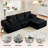 Boneless 106" Oversized Modular Sectional Sofa, with Convertible L-Shape Couch-93877610-99433968
