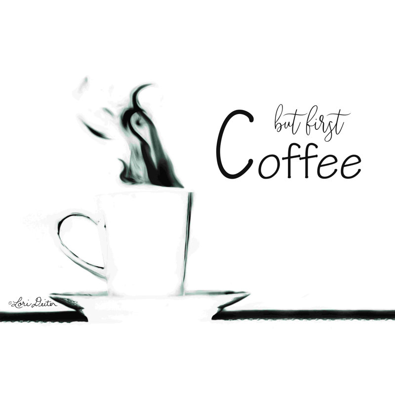 But But Coffee - peinture, H 8 po x l 12 po, Non, Toile tendue