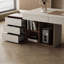 Bureau blanc en bois manufacturé en forme de L-469665778-469665780