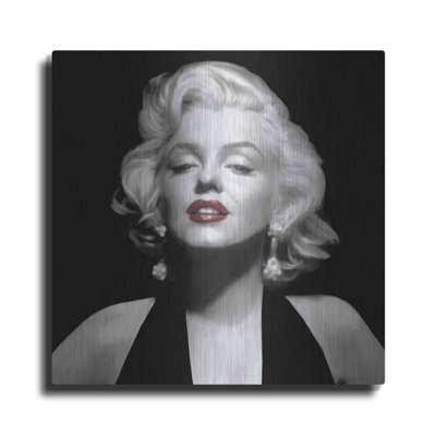 Luxe Metal Art 'Halter Top Marilyn Red Lips' By Ch " Halter Top Marilyn Red Lips " by Chris Consani