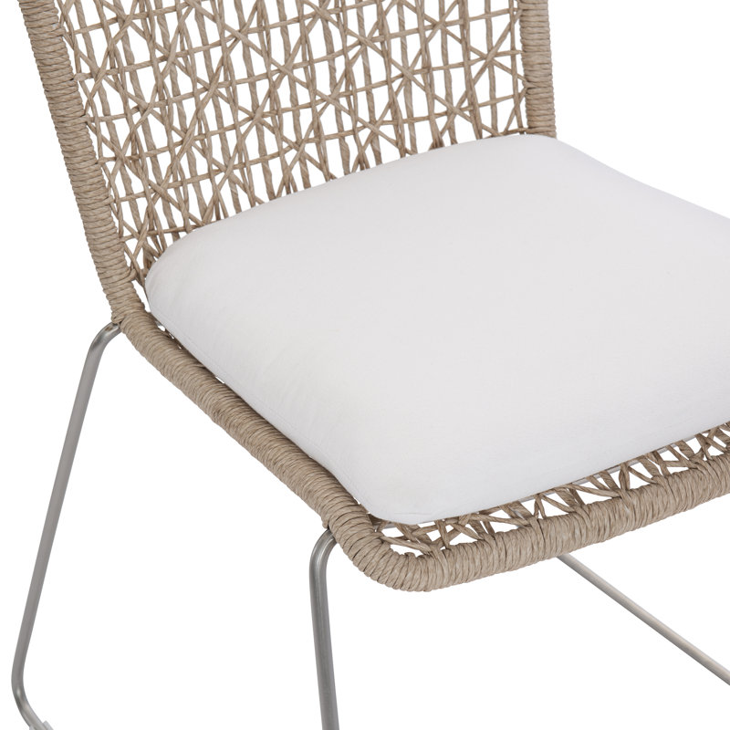 Bernhardt Carmel Outdoor Side Chair with Seat Pad - Quick Ship