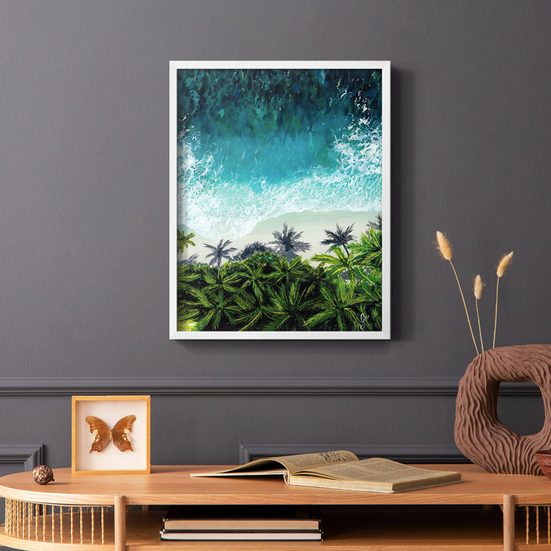 Escapism Framed Print - Solid Wood, 10" H x 8" W, White