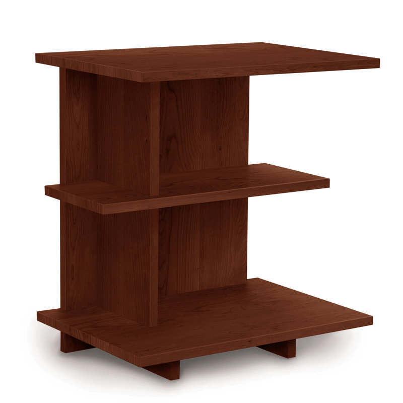 Mansfield Solid Wood Nightstand, Cognac Cherry