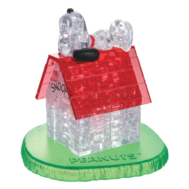Casse-tête en cristal 3D avec cacahuètes Snoopy House
