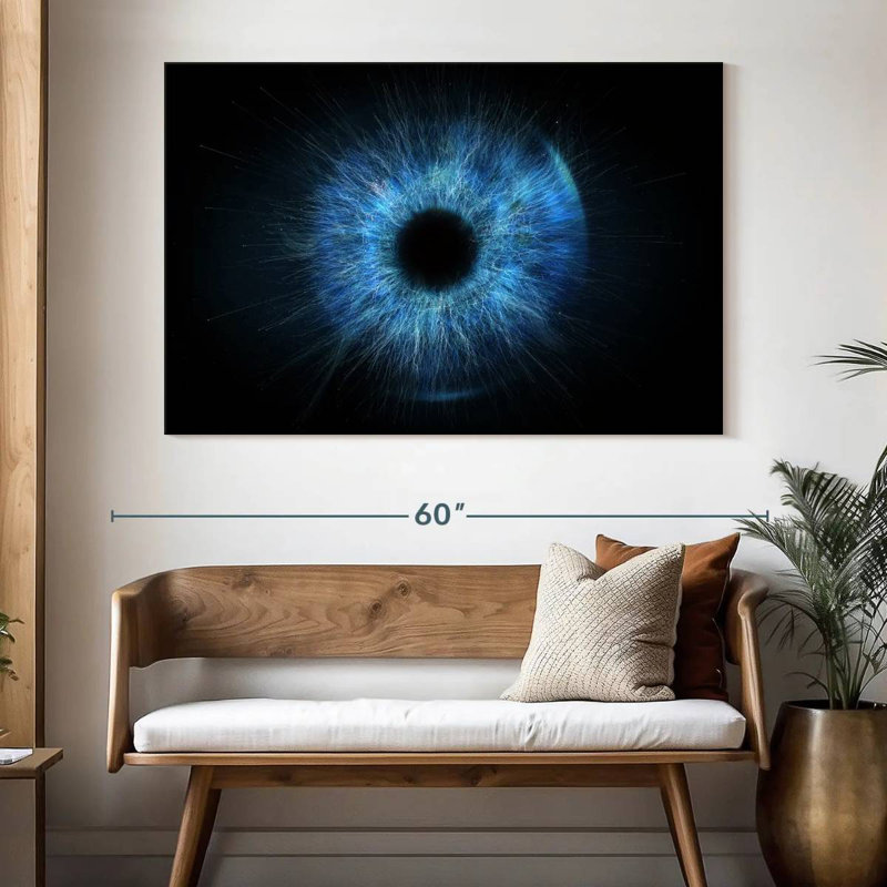 Avery Abstract Blue Eye, 34" H x 51" W