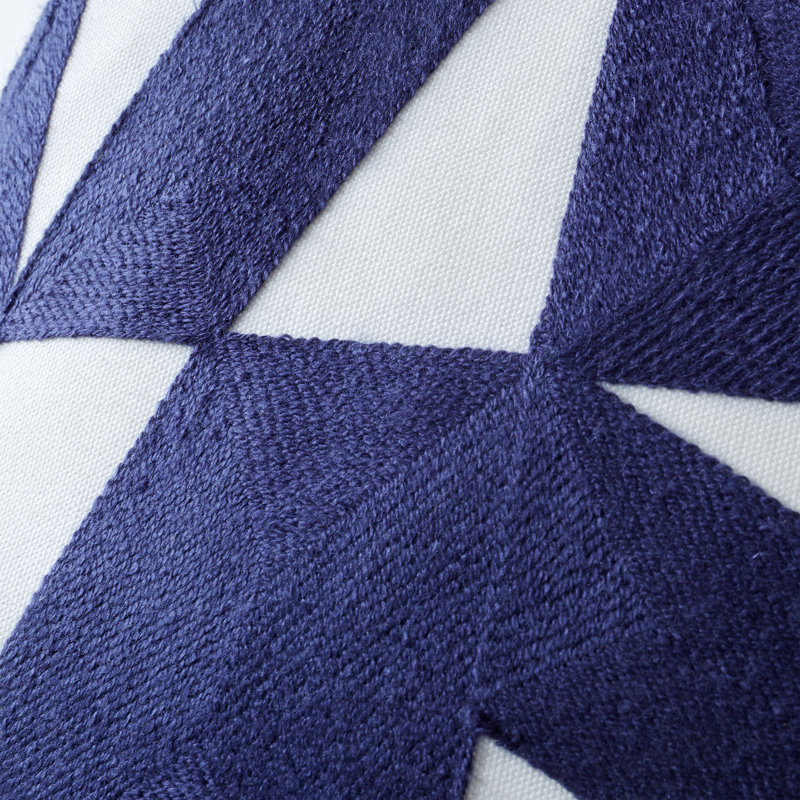 Graphic Geo Cushion, Navy Blue
