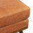 Nolita Full-Grain Italian Leather Ottoman with Solid Wood Base