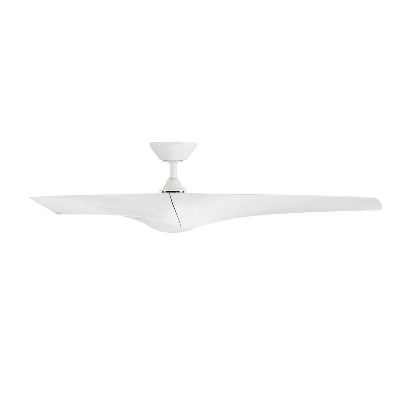 Zephyr 3 - Blade Outdoor/Indoor Smart Ceiling Fan with Light Kit And Remote Control Included, Graphite With Weathered Gray