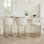 Tabouret de comptoir pivotant 27 po avec structure cylindrique en métal Angelick
