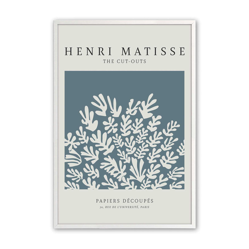 Matisse's La Gerbe, H 37 po x l 25 po, Reproduction encadrée sans passe-partout, Blanc opaque